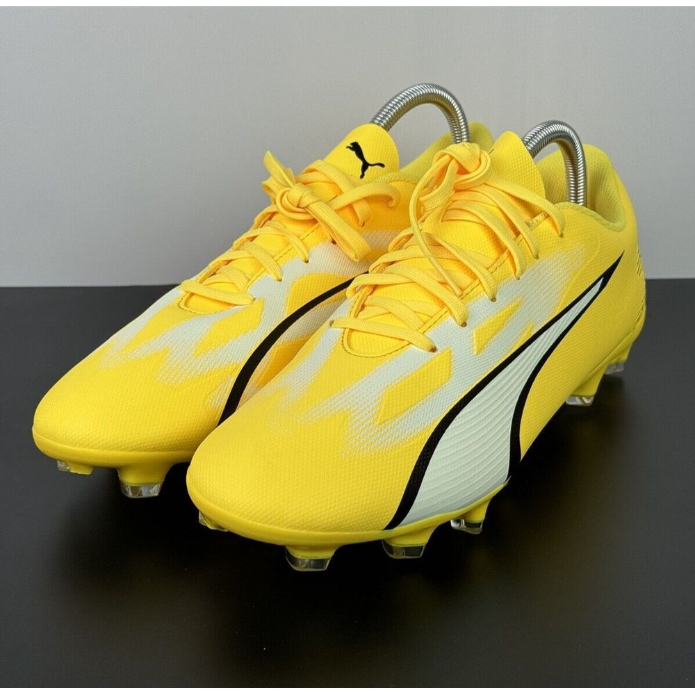 Puma Ultra Play FG/AG Soccer Cleats Yellow‎ White Black 107423-04 Men's Sz 11